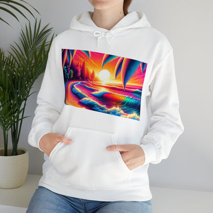 Psychedelic Beach Hooded Sweatshirt | Unisex