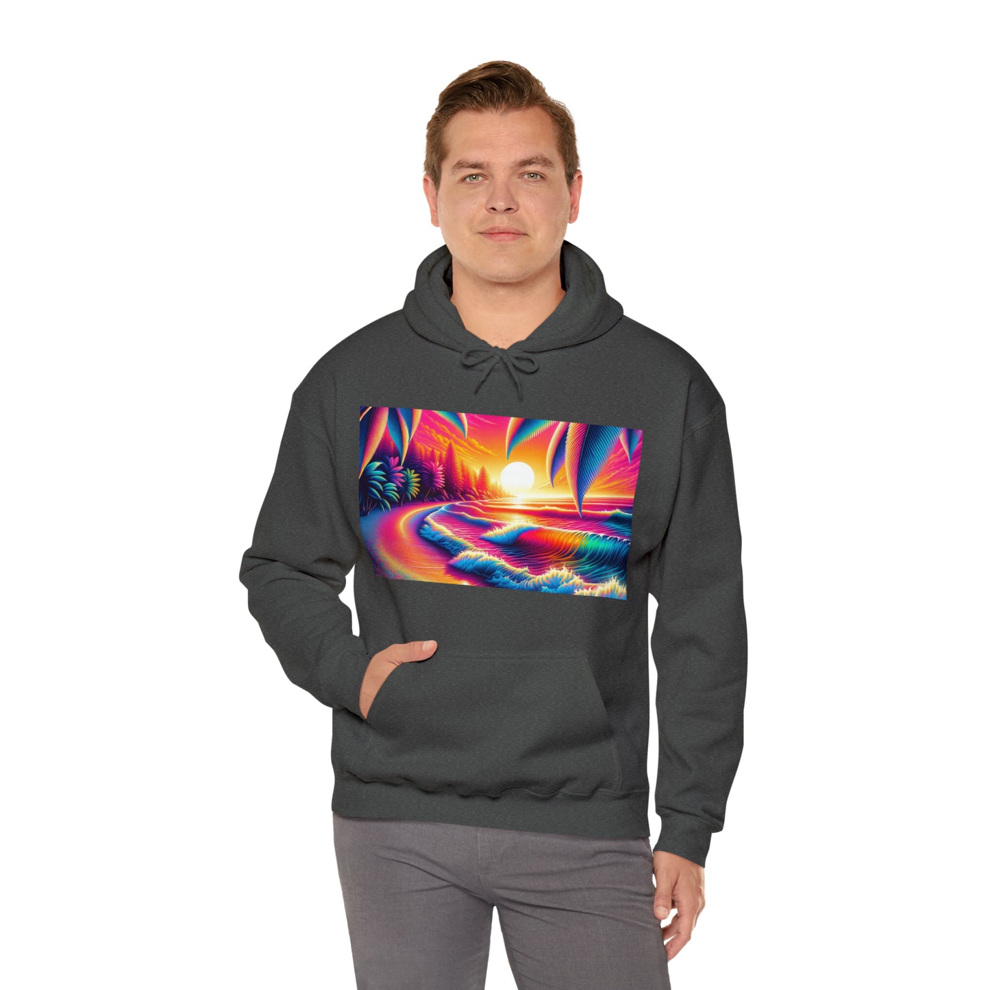 Psychedelic Beach Hooded Sweatshirt | Unisex