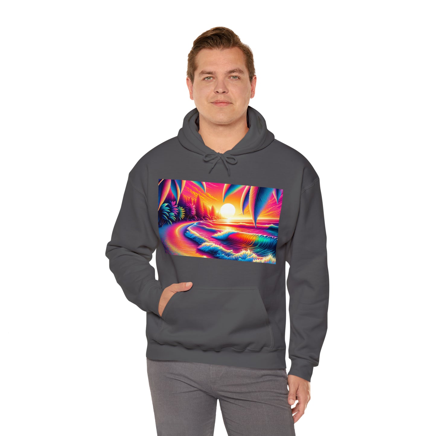 Psychedelic Beach Hooded Sweatshirt | Unisex