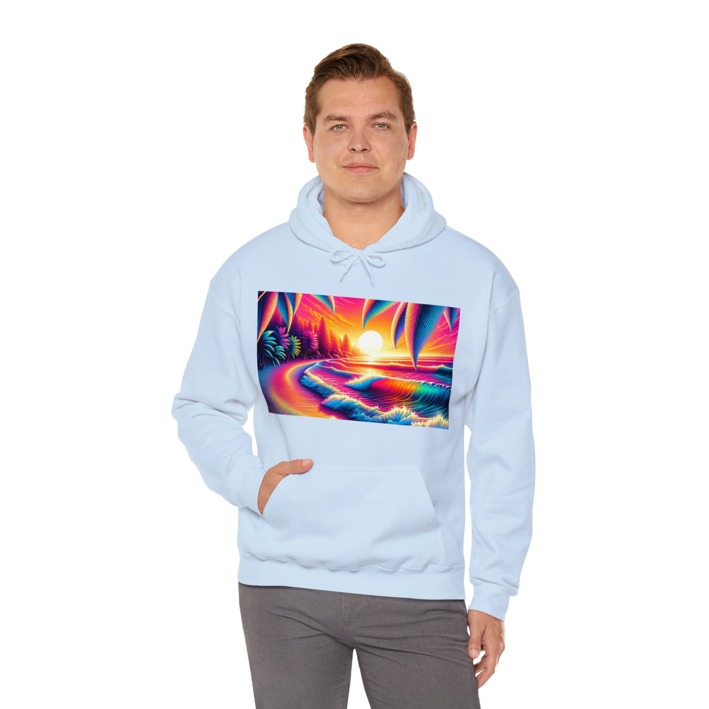 Psychedelic Beach Hooded Sweatshirt | Unisex