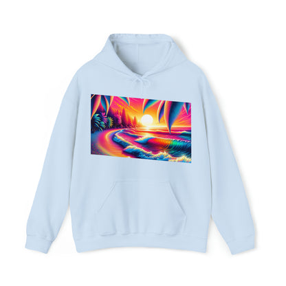 Psychedelic Beach Hooded Sweatshirt | Unisex