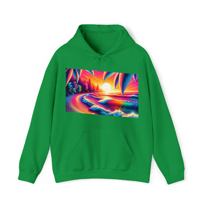 Psychedelic Beach Hooded Sweatshirt | Unisex