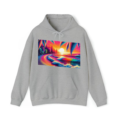 Psychedelic Beach Hooded Sweatshirt | Unisex