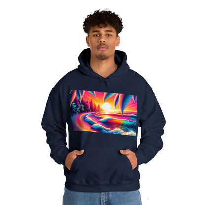 Psychedelic Beach Hooded Sweatshirt | Unisex