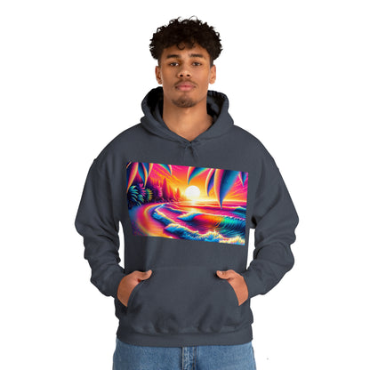 Psychedelic Beach Hooded Sweatshirt | Unisex