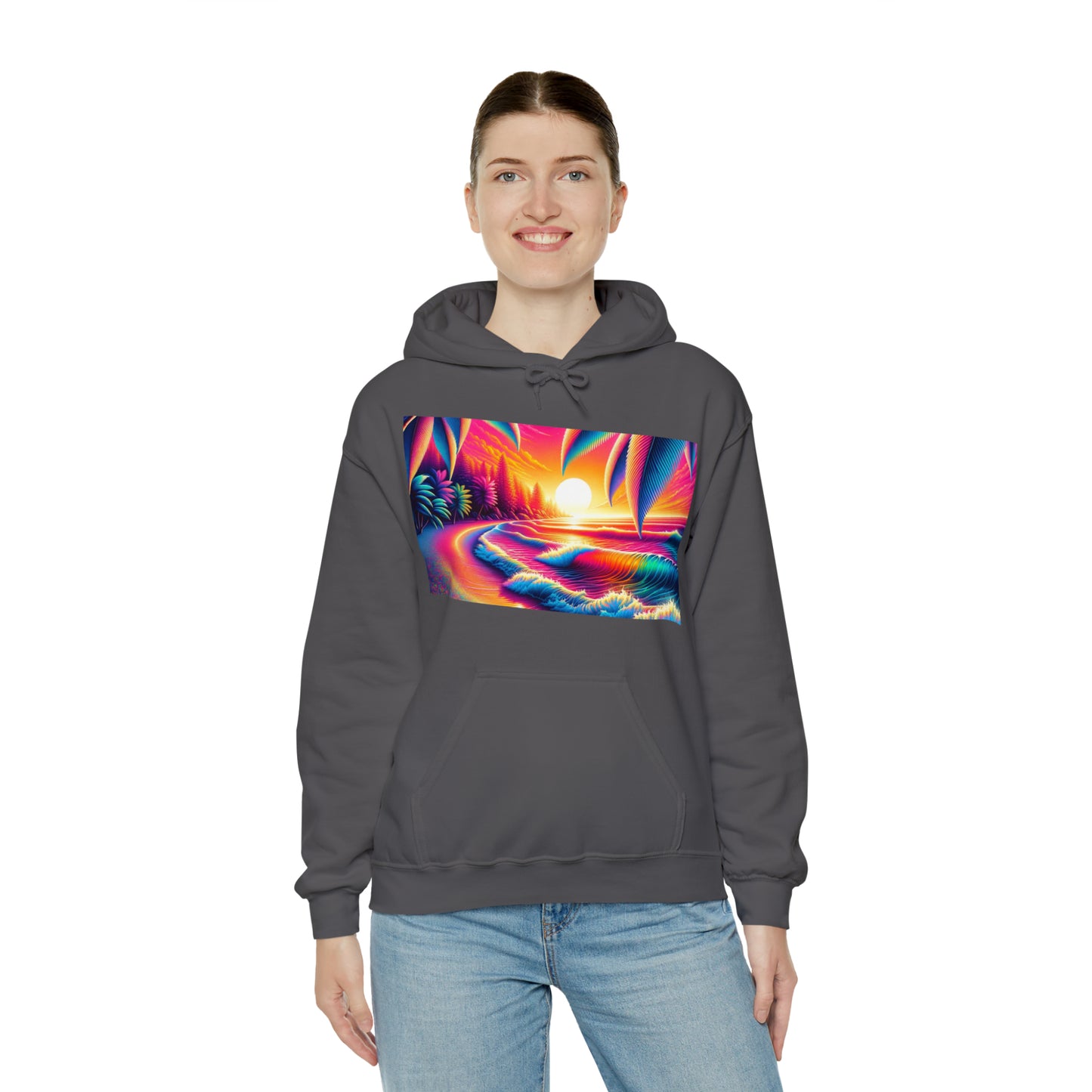 Psychedelic Beach Hooded Sweatshirt | Unisex