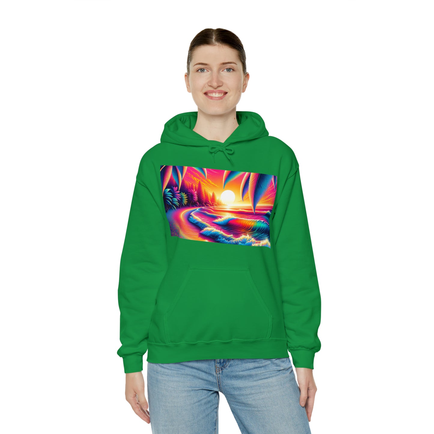 Psychedelic Beach Hooded Sweatshirt | Unisex