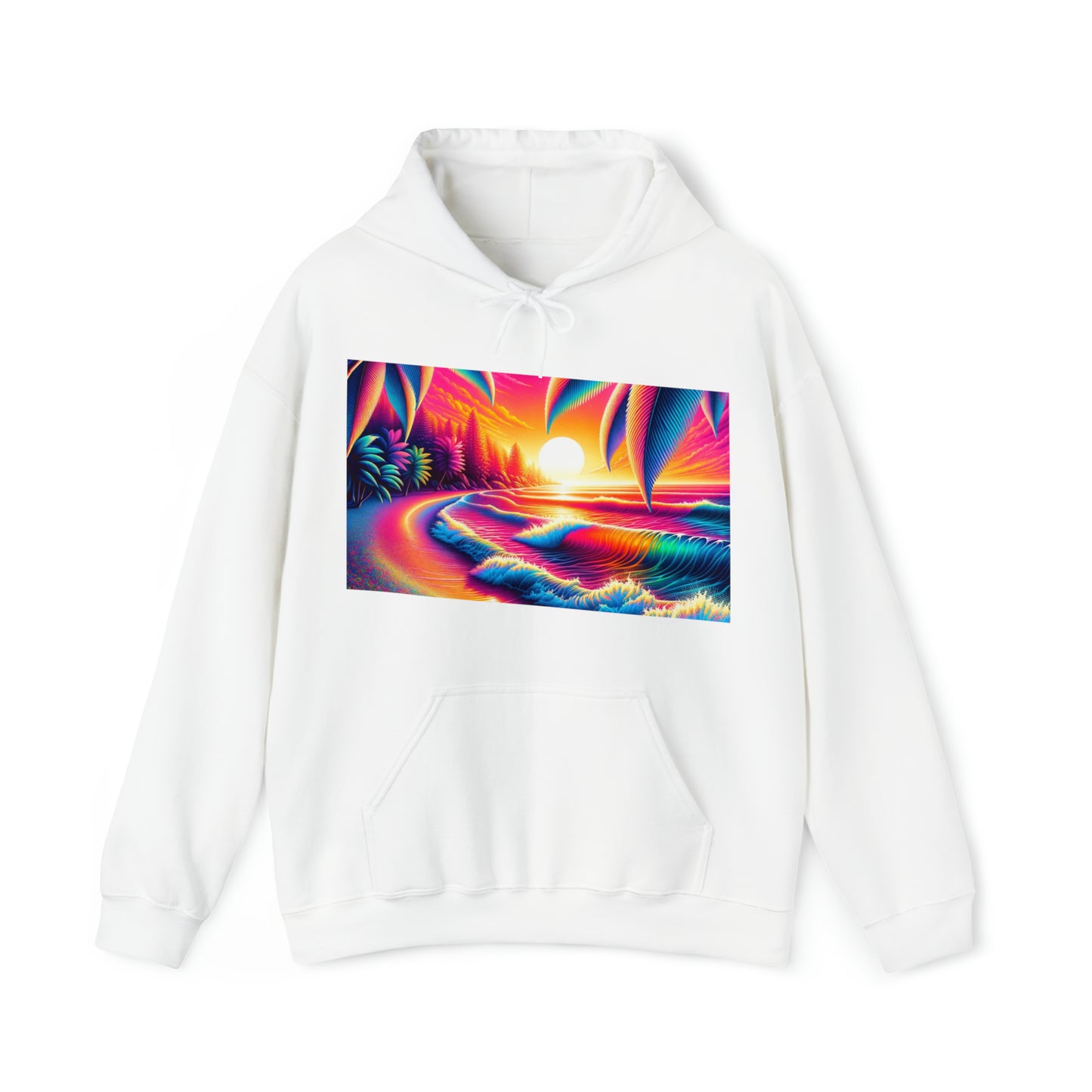 Psychedelic Beach Hooded Sweatshirt | Unisex