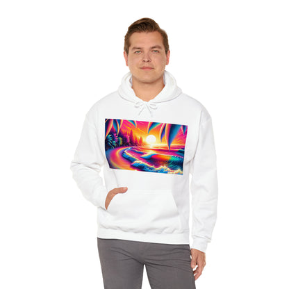 Psychedelic Beach Hooded Sweatshirt | Unisex