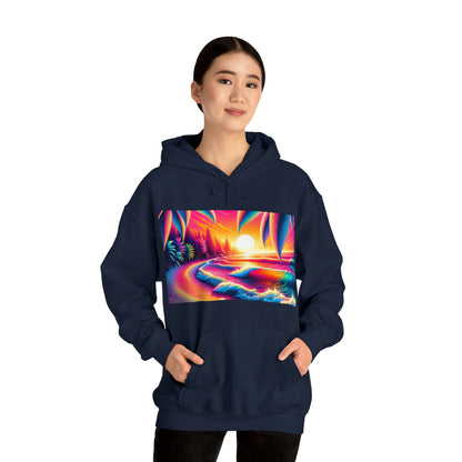 Psychedelic Beach Hooded Sweatshirt | Unisex