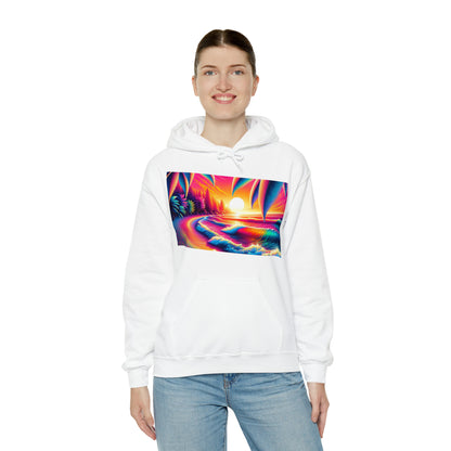 Psychedelic Beach Hooded Sweatshirt | Unisex