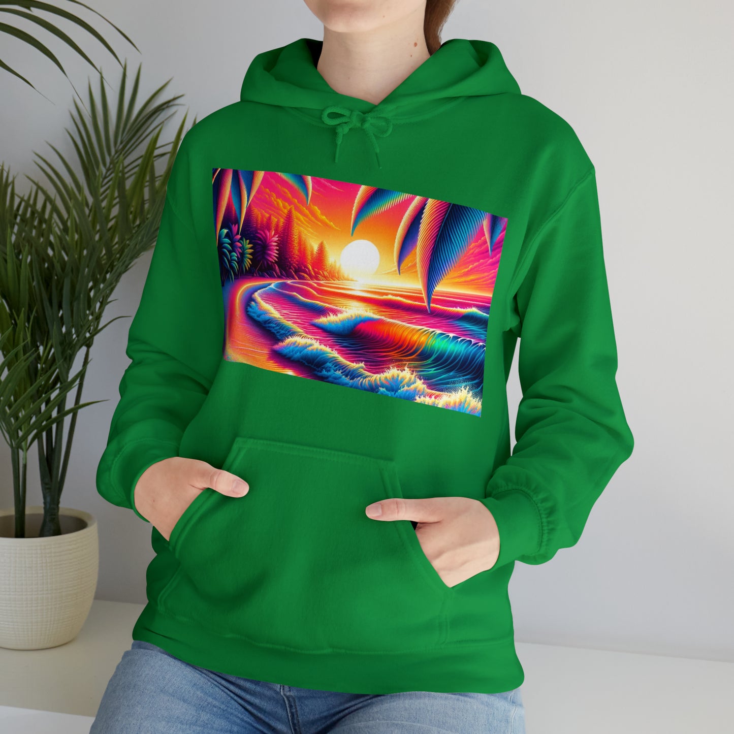 Psychedelic Beach Hooded Sweatshirt | Unisex