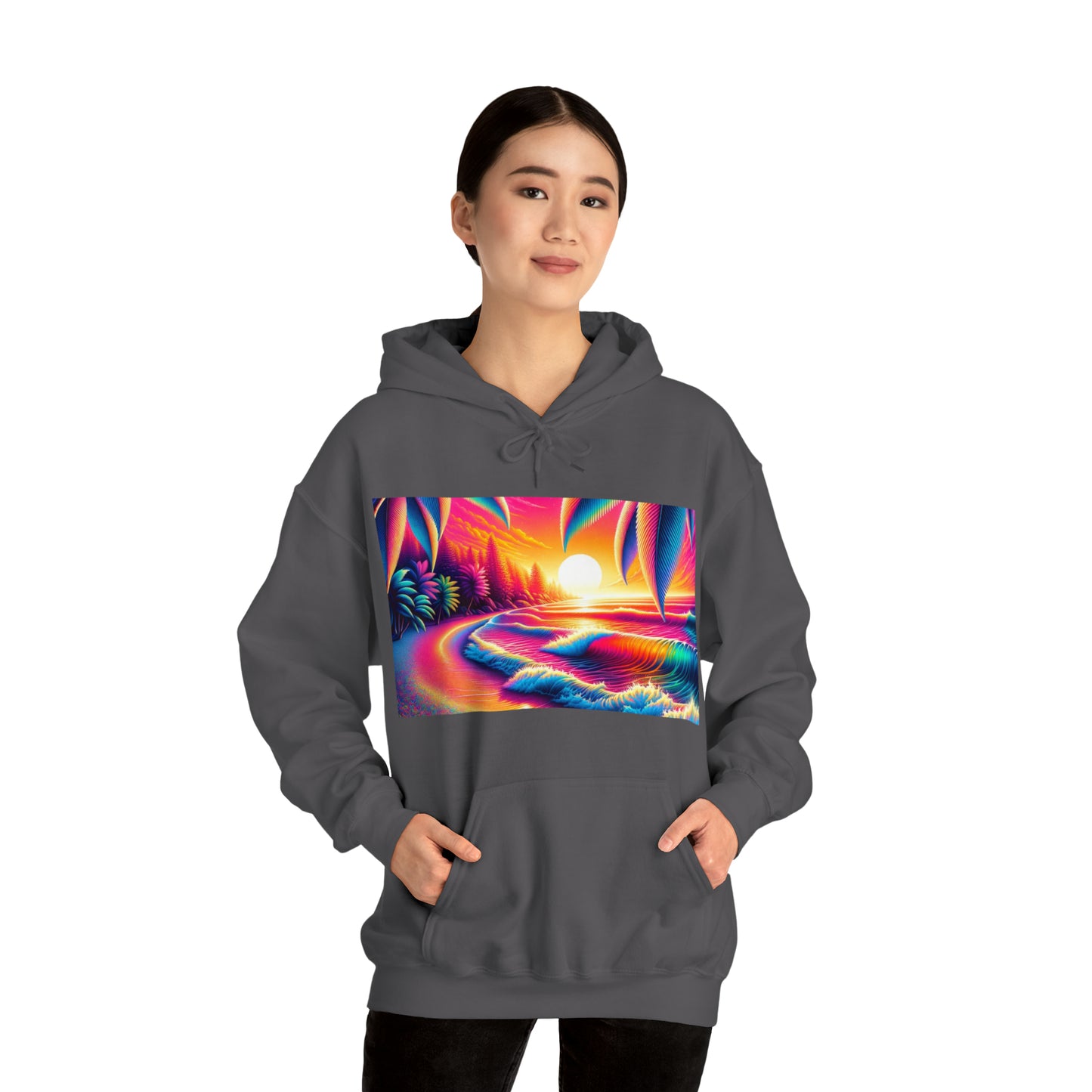 Psychedelic Beach Hooded Sweatshirt | Unisex