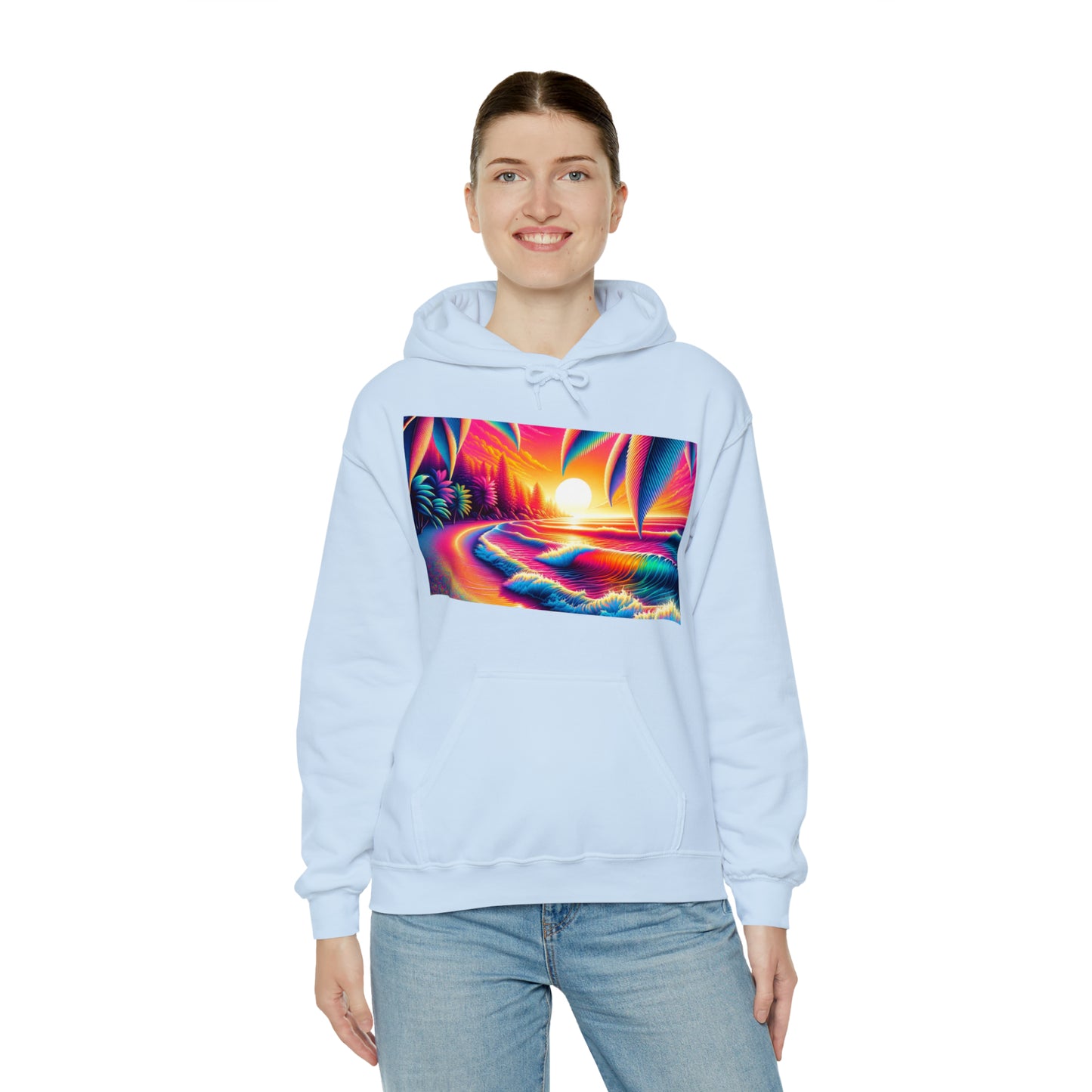 Psychedelic Beach Hooded Sweatshirt | Unisex