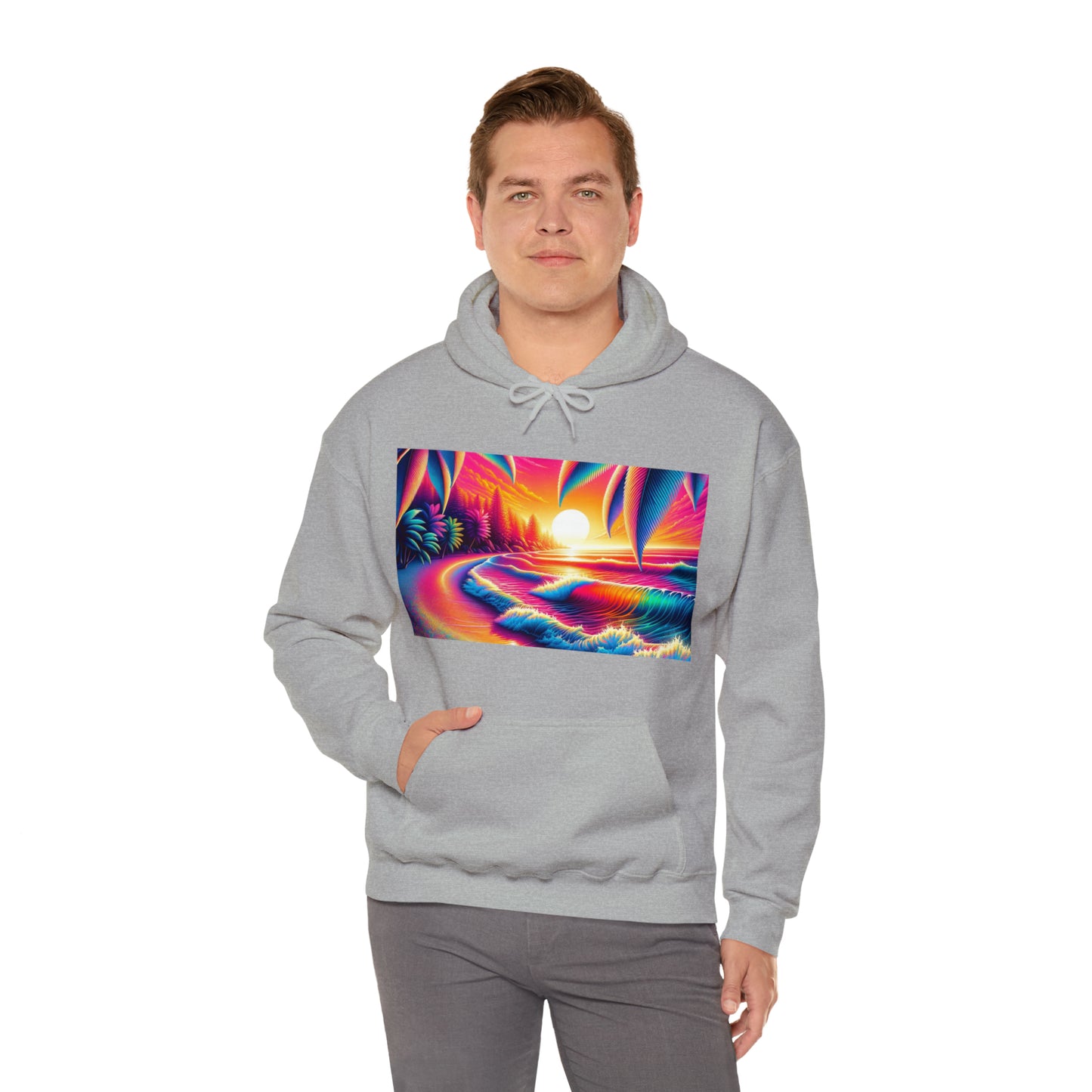 Psychedelic Beach Hooded Sweatshirt | Unisex