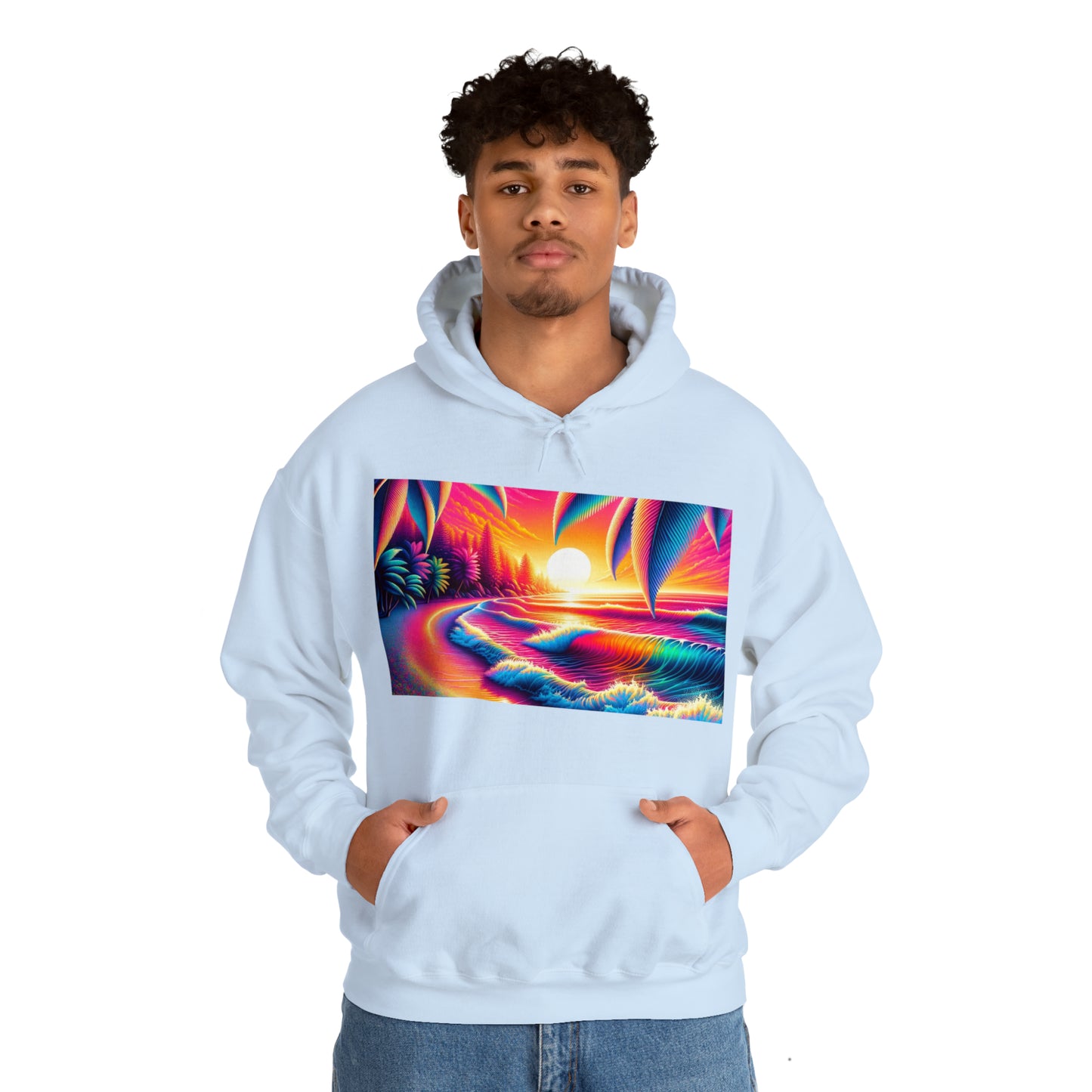 Psychedelic Beach Hooded Sweatshirt | Unisex