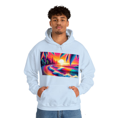 Psychedelic Beach Hooded Sweatshirt | Unisex