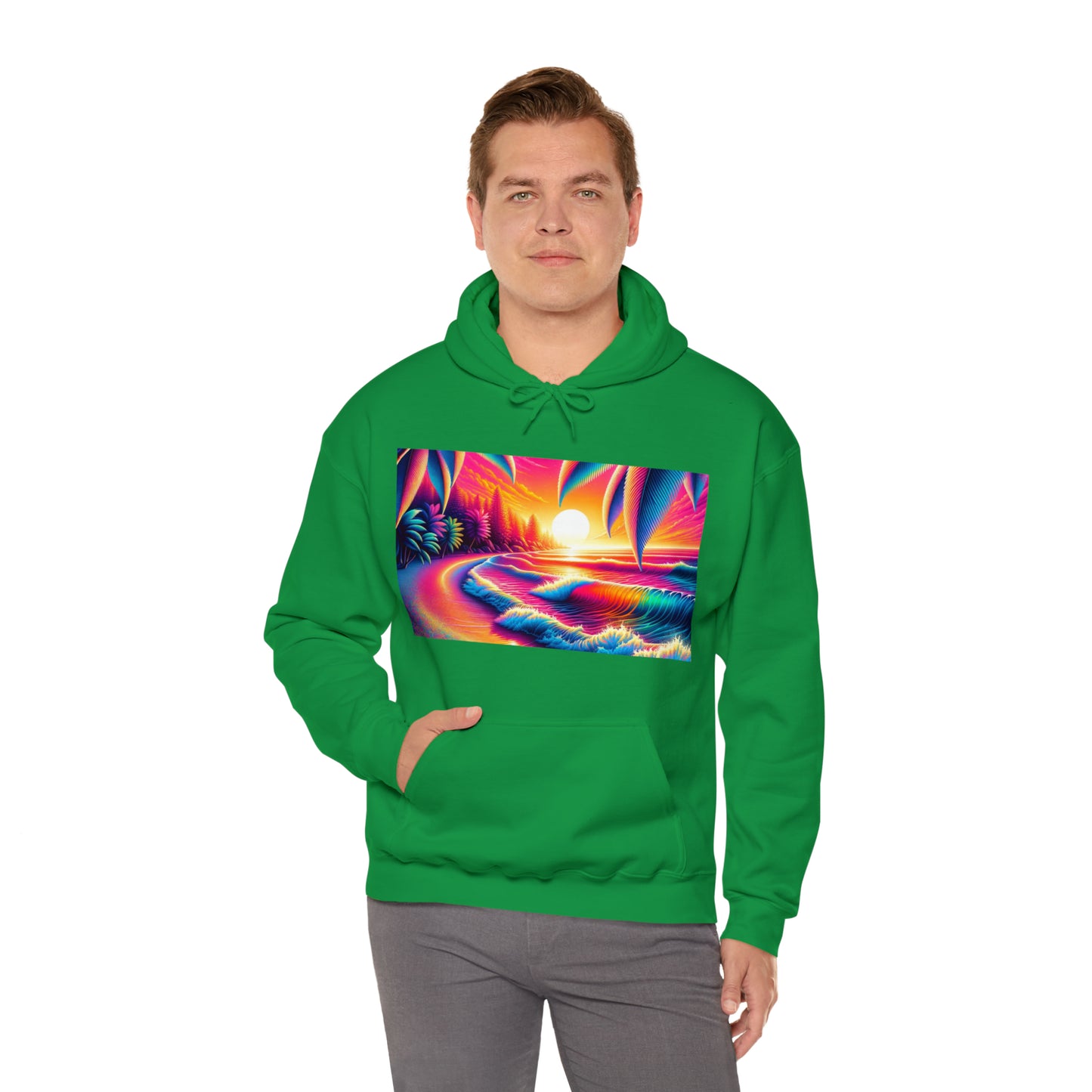 Psychedelic Beach Hooded Sweatshirt | Unisex