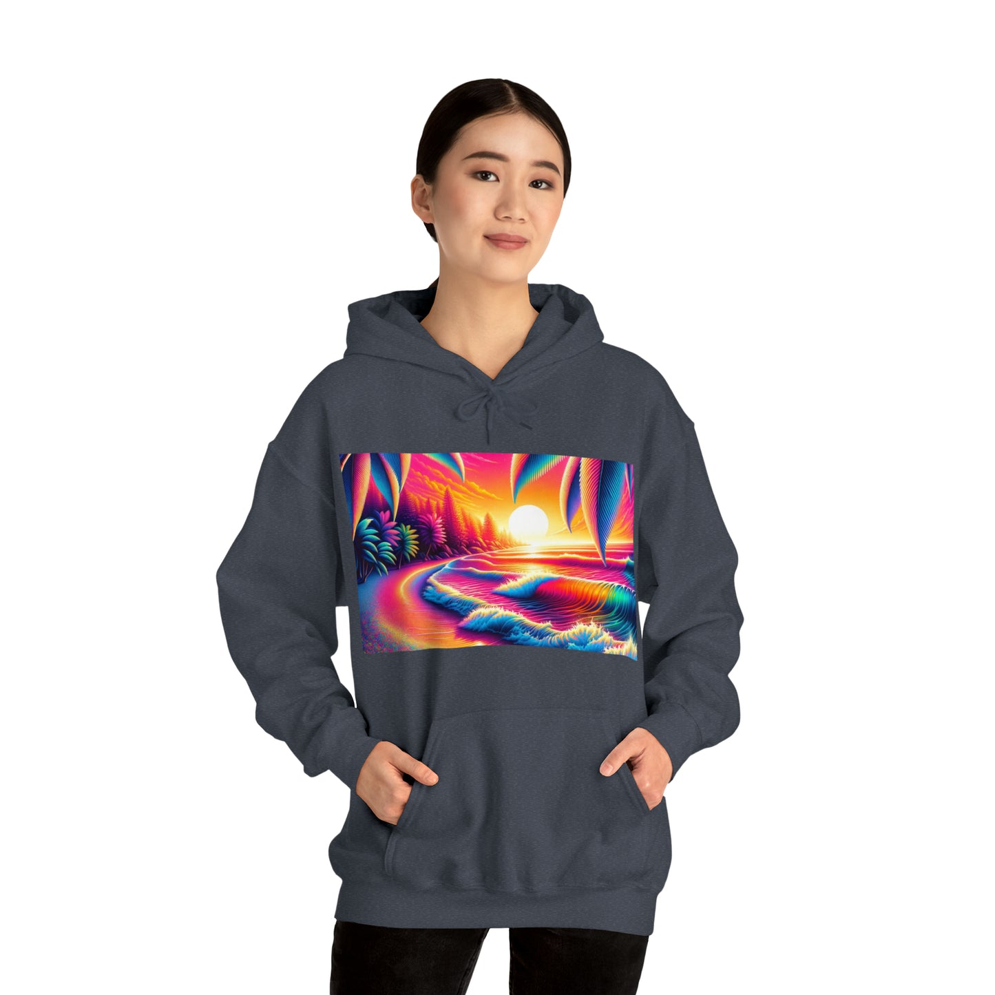 Psychedelic Beach Hooded Sweatshirt | Unisex