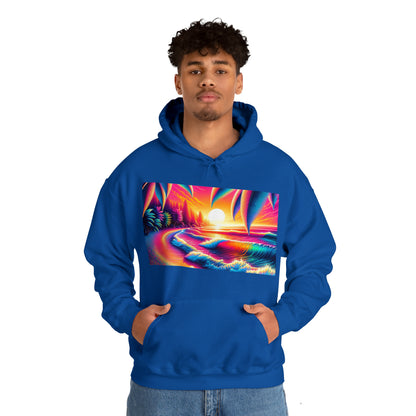 Psychedelic Beach Hooded Sweatshirt | Unisex