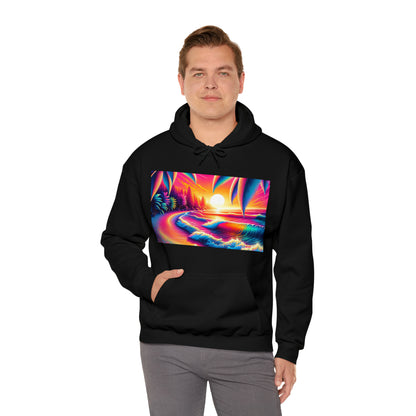 Psychedelic Beach Hooded Sweatshirt | Unisex