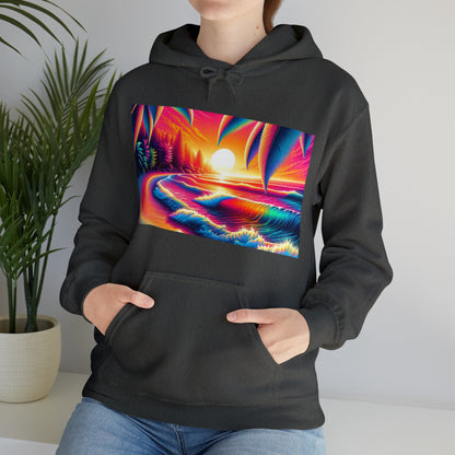 Psychedelic Beach Hooded Sweatshirt | Unisex