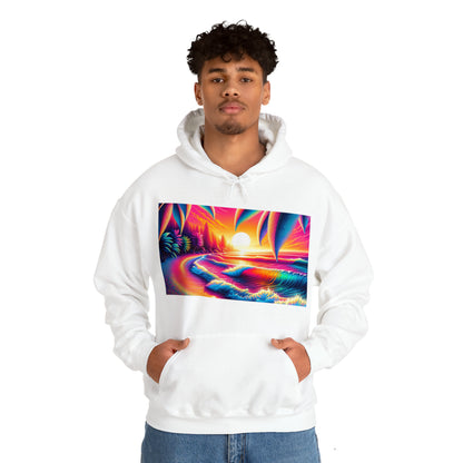 Psychedelic Beach Hooded Sweatshirt | Unisex