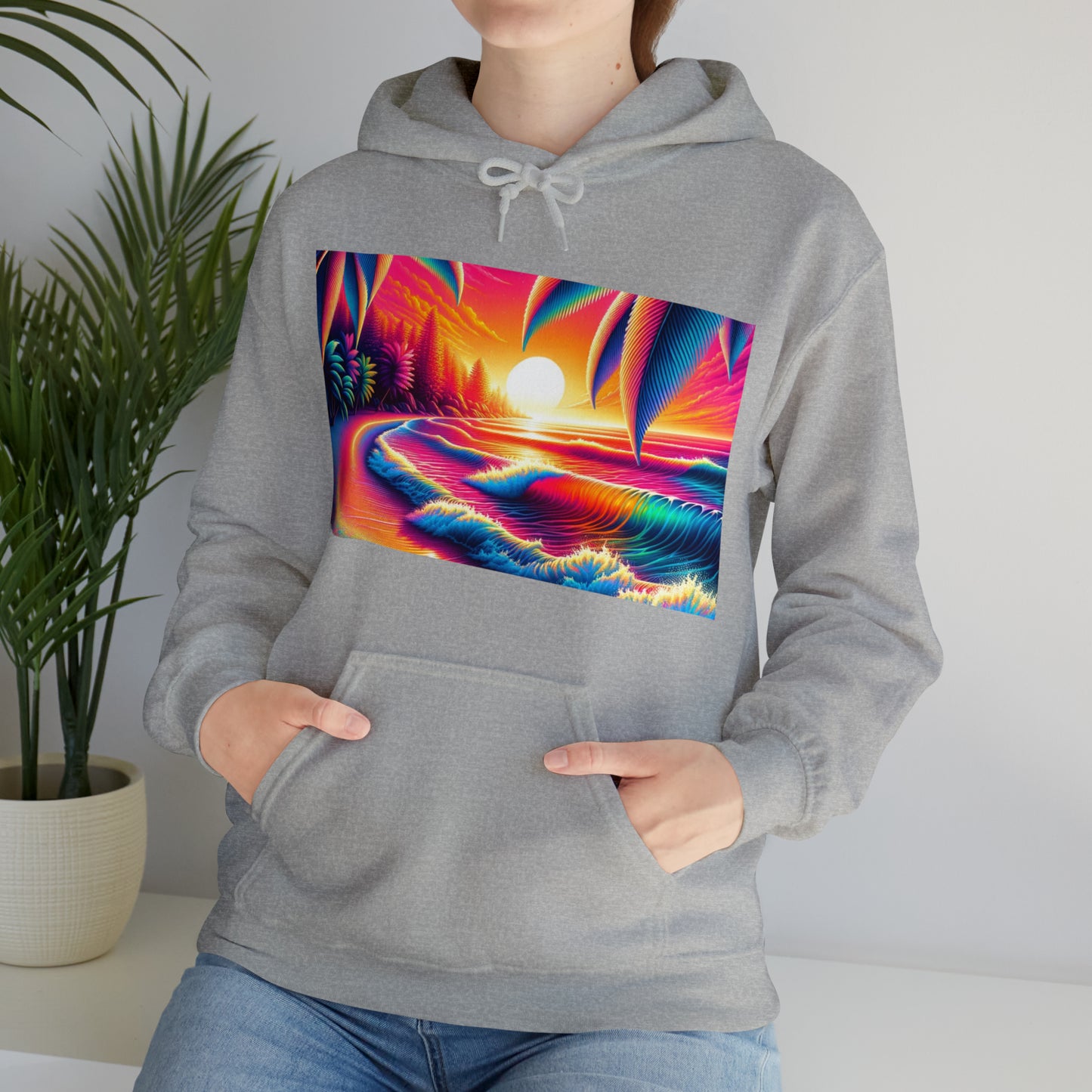 Psychedelic Beach Hooded Sweatshirt | Unisex