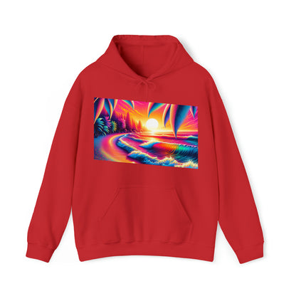 Psychedelic Beach Hooded Sweatshirt | Unisex