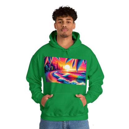 Psychedelic Beach Hooded Sweatshirt | Unisex